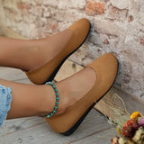 Breakj Size Single Shoe Female Spring Autumn New Style Round Head Cover Foot Lazy Person One Foot Pedal Casual Single Shoe