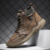 Warm Men's Casual Shoes Fashion Men's Leather Boots Comfortable Men's Ankle Boots Outdoor High Quality Hiking Boots