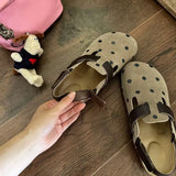 Breakj Bottom Boken Shoes Baotou Half Slippers Female Summer Outside Wear 2024 New Ugly Cute Female Shoes Boken Single Shoes