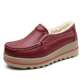 Breakj Student Sports Shoes In Autumn And Winter 2024 Korean Version Of Rocking Shoes Leather Slopes And Casual Shoes Women's Singles