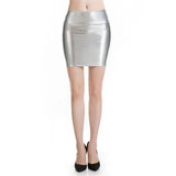 Dance Party Sexy Skirts High Waist Bodycon Women Short Slim Summer Thin Pencil Silver Black