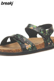 2023 New Summer Beach Cork Sandals Casual Women Outside Non-slip Double Buckle Sandalias