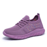 Sneakers Mesh Autumn Breathable Sneakers Women Casual Shoes Lace Up Spring Female Flats Knitting Ladies Vulcanized