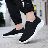 Breakj Men's Shoes Fly-Weaving Mesh Breathable One-Legged Casual Shoes Light Sports Casual Running Shoes