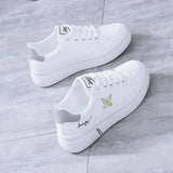 Sneakers Lace-up Women Vulcanized Shoes Casual Summer Platform Shoes Fashion Butterfly Embroidery Women Sports
