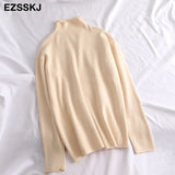 Sweater Women Pullover Casual Turtleneck Long Sleeve chic loose 2021 Knit Sweater Female Jumpers soft