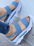 2022 Fashion Wedge Female Platform Buckle Strap Street Summer Shoes Punk Beach Wedges Women Sandals Chunky Sandalias De