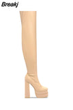 High Heeled Women Over The Knee High Boots Brand Design 2023 Winter Fashion Sexy Elegant Walking Comfy Women