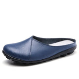 Summer Sneakers Slip On Flat Shoes Women's Casual Loafers Walking Shoes Female Outdoor PU Leather Soft Bottom