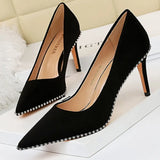 Shoes Rhinestone Women Pumps Sexy Party Shoes High Heels Wedding Shoes Plus Size 43 Female Stiletto Suede Women