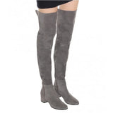 Breakj Fall / Winter 2024 New Over-Knee Fashion Boots Round Head Thick High-Heel Boots Plus Size Women's
