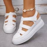 Breakj Sandals Women 2024 Summer Plus Size Velcro Women's Casual