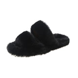 Breakj Autumn And Winter New Plush Slippers Women Home Warm Cotton Slippers Casual Fashion Wearing Hair Slippers