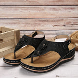 Breakj Size Summer Flip-Flops Flower Cake Variety Bottom Slippers Large Size Casual Female Rubber Sandals Buckle Belt