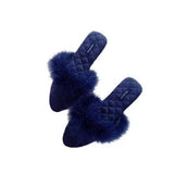 2021 New Lovely Women Flip Flop Pointed Toe Home Floor Soft Slippers Female Shoes Girls Winter Spring Warm