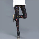Push Up Leggins Mujer Stripe Printed Leggings Women Dot Mid Waist Polyester Fitness