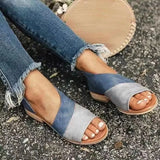 Summer Women's Sandals Comfortable Flat Shoes Plus Size Casual Flat Temperament Open Toe Women's Shoes Zapatos De