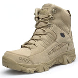 Military Ankle Boots Men Outdoor Genuine Leather Tactical Combat Man Boots Army Hunting Work Boots For Men Shoes Casual