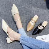 Breakj And Cool Slippers Women's Summer 2025 Bag Head Half Slippers Korean Version Of The Inside And Outside Two High And Women's Shoes Super