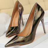 Shoes Woman Pumps Patent Leather High Heels Stiletto Black Women Heels 10.5 Cm Party Shoes Classic Pumps Plus Size