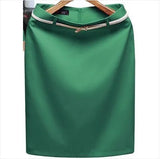 Hip Skirt Pencil Womens Skirts With Belt Short High Waist Woman Skirt Elegant Business Work Wear Office Lady Mini