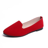 Flat Shoes 2021 Summer Suede Casual Platform Women Shoes Pointed Toe Candy Colors Footwear Party Shoe Ladies Large