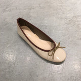 Leather bow ballerinas woman bow-knot loafers brand retro single flats shoes round toe slip on moccasins female