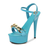Breakj Button Buckle 13CM15CM Slippers Women's Summer Waterproof Platform Anti-Slip Platform Sexy