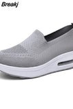 Women Sneakers Comfortable Light Thick Sole Outdoor Breathable Trend Mesh Female Shoes Slip On Fashion Leisure Style