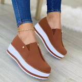 Shoes 2024 Spring And Autumn New Style Low-Top Thick Soles Heightened Casual Women's Shoes Muffins One Foot On Lazy