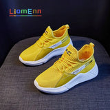 Women's Sneakers 2021 Light Running Sport Shoes Woman Yellow White Pink Breathable tenis Trainers Vulcanized Basket