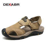 New Male Shoes Genuine Leather Men Sandals Summer Men Shoes Beach Sandals Man Fashion Outdoor Casual Sneakers Size