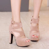 New Summer European and American Sexy Super High Heel Women Shoes Black Rome Black Women