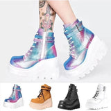 Breakj New Platform Base Colorful High Help Casual Women's Shoes Large Size Women's