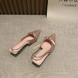 High-Heeled Baotou Sandals Fairy Shoes 2024 New Spring And Summer French With Skirt Back Empty Tripping Single