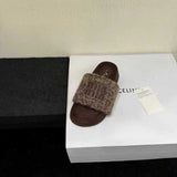 Women's High-End Hairy Slippers Wear 2024 New Autumn And Winter Cotton