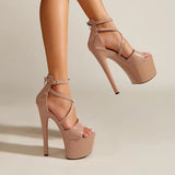 New Fashion Model T Stage Pole Dancing 17CM Hate Sky High Sandals High Heels Women's