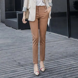 Pants Women Spring Bodycon Slim Ladies Formal Suits Trousers High Waist Workwear Female Pantolones Casual Woman
