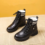 Chunky Boots Women Ankle Boots Female Shoes Plush Warm Snow Booties Winter Fur Shoes Women Sneakers Botas De