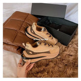 2022 spring and autumn new women shoes lightweight casual sports shoes thick soled increased women single shoes