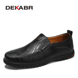 Summer Men Shoes Casual Luxury Brand Genuine Leather Mens Loafers Moccasins Italian Breathable Slip on Boat Shoes Size
