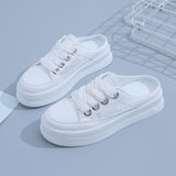 Breakj Half Slippers Female 2025 Summer New Net Face Cool Drag Female Wear Sandals In Summer Versatile Platform Slippers