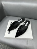 Women's Shoes Spring / Summer 2023 New Fashion Versatile Pointed Flat Small Fragrant Wind Sequins