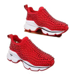 Breakj Shoes Women's New Rivets Casual Shoes Large Size Women's Shoes Set Foot Platform Flat