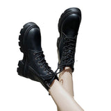 Boots Online Celebrity Thick-Soled Martin Boots Women's Trend Ins2024 Autumn And Winter New British Style Short Boots Large Size