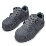 Breakj Senior Grey Sole Heighten Board Shoes Men And Women High Street Lovers Autumn And Winter Bread Shoes Versatile Casual