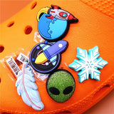Space Alien Designer Shoe Charms 5pcs/lot Croc Buckle Accessories Luxury Rainbow Sun Clog Dog Jewelry Decorations