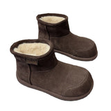 Breakj Fashion Big Head Ugly Cute Bread Shoes Boken Snow Cotton Boots Flat And Velvet Warm Short Boots Women's