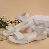 Breakj Summer New Large-Size Flat-Bottomed Magic Sandals Women Wear Simple And Comfortable