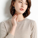 Sweater 2020 New O-neck Female Long-sleeved Knitted Pullover Jumper Pull Femme Clothes White Loose Thin Korean Plus